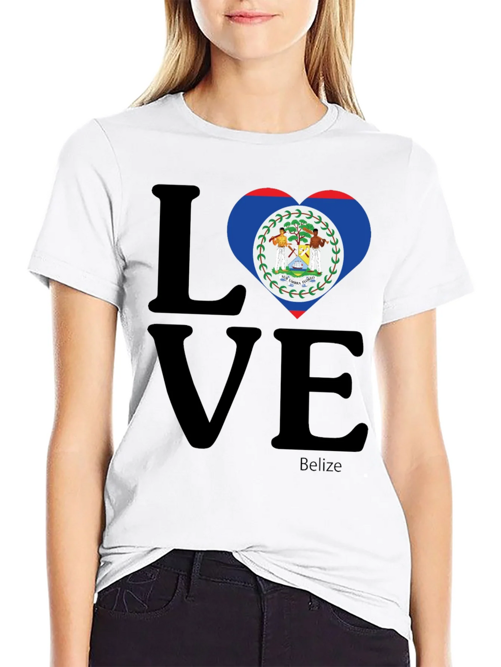 Belize Flag Heart Love T-Shirt product image 8