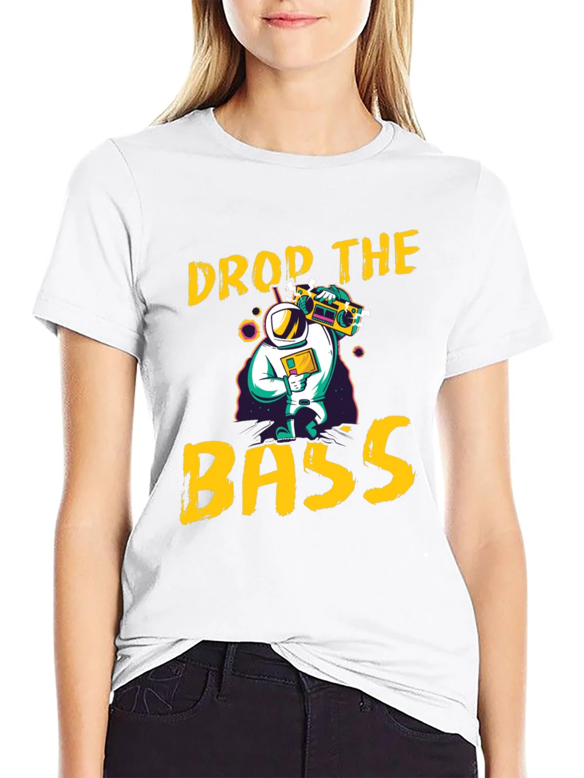 Drop The Bass Graphic Tee - Retro Astronaut Design product image 8