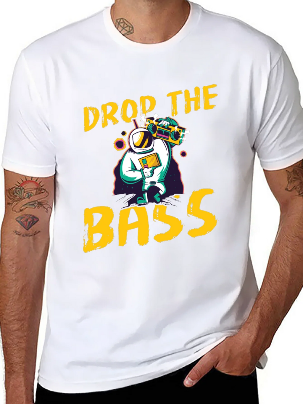 Drop The Bass Graphic Tee - Retro Astronaut Design product image 7