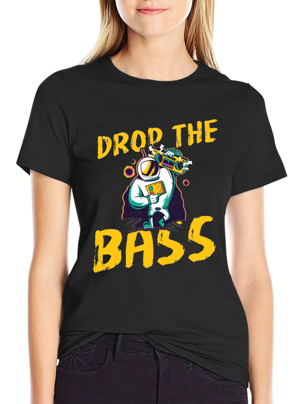 Drop The Bass Graphic Tee - Retro Astronaut Design product image 2