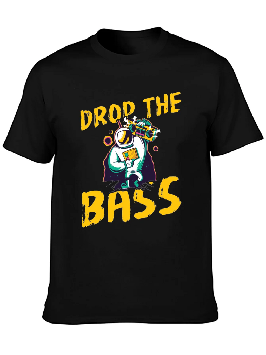 Drop The Bass Graphic Tee - Retro Astronaut Design product image 3