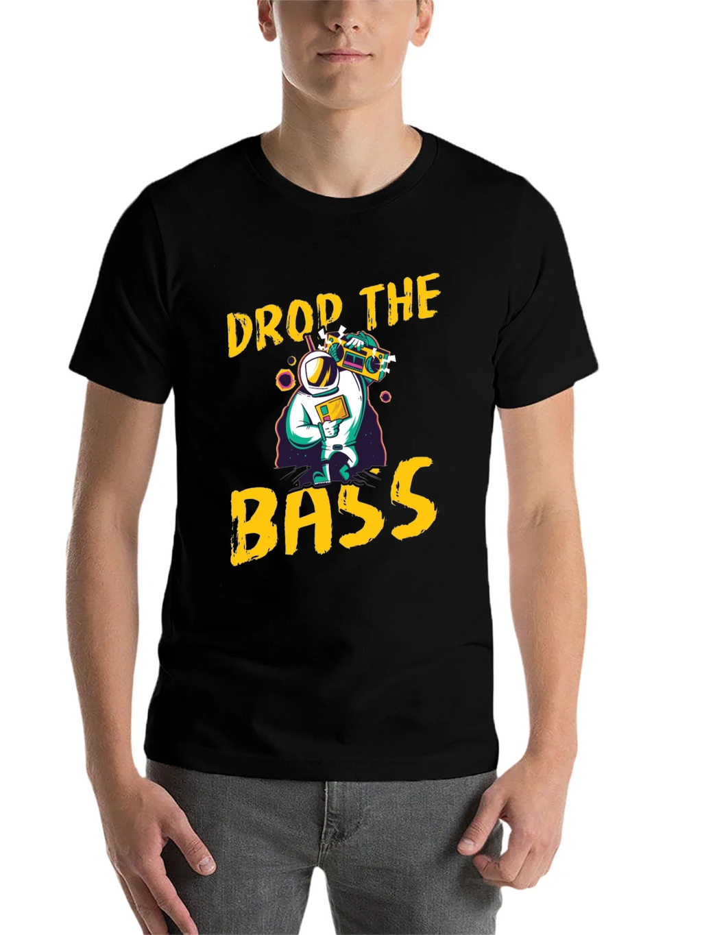 Drop The Bass Graphic Tee - Retro Astronaut Design product image 4