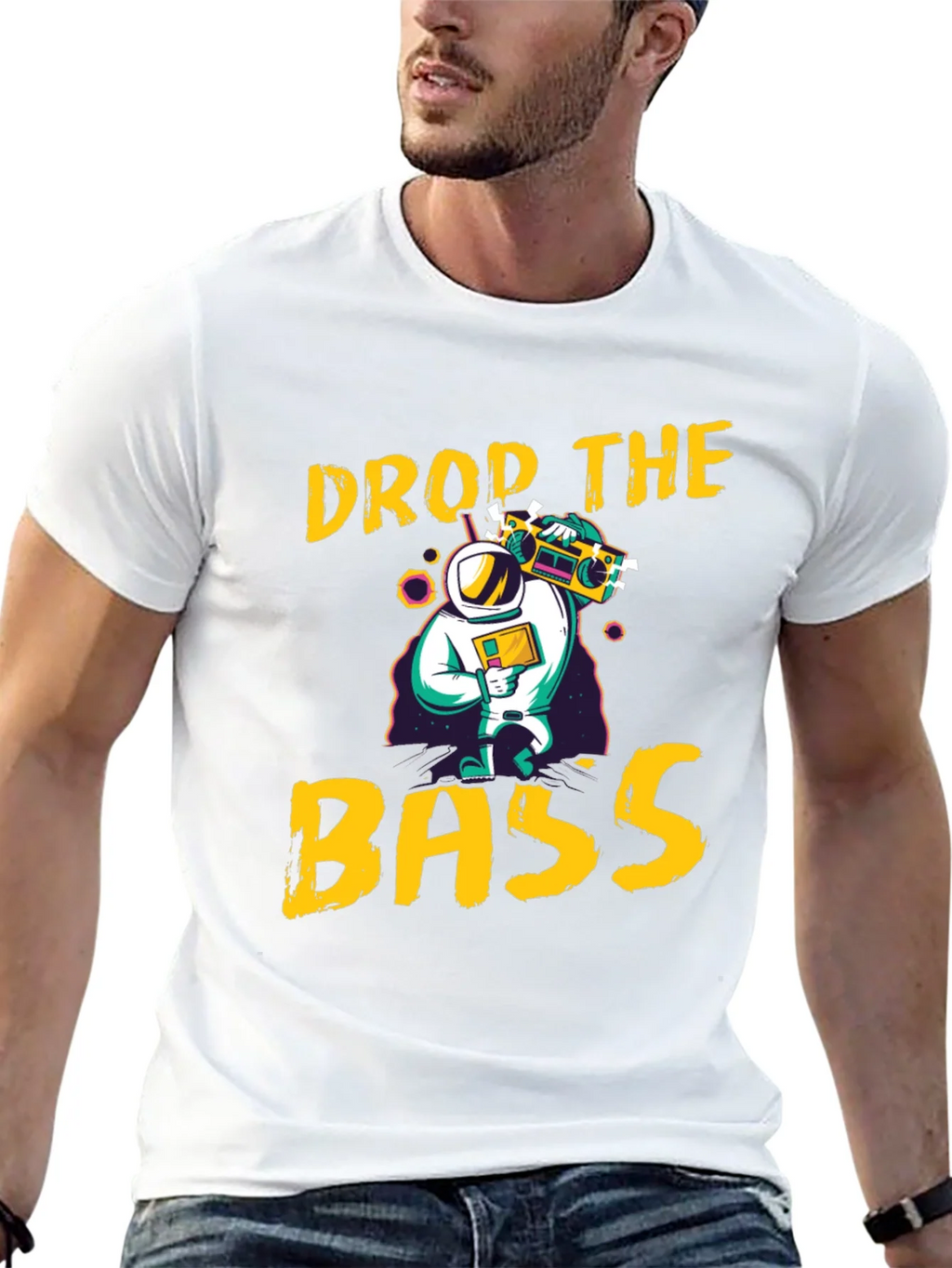Drop The Bass Graphic Tee - Retro Astronaut Design product image 12