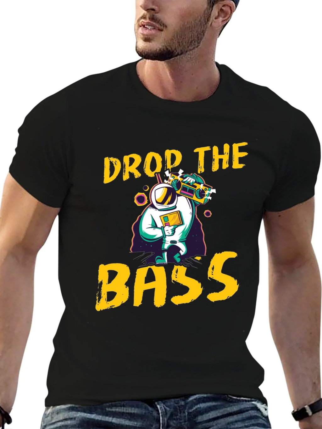 Drop The Bass Graphic Tee - Retro Astronaut Design product image 6