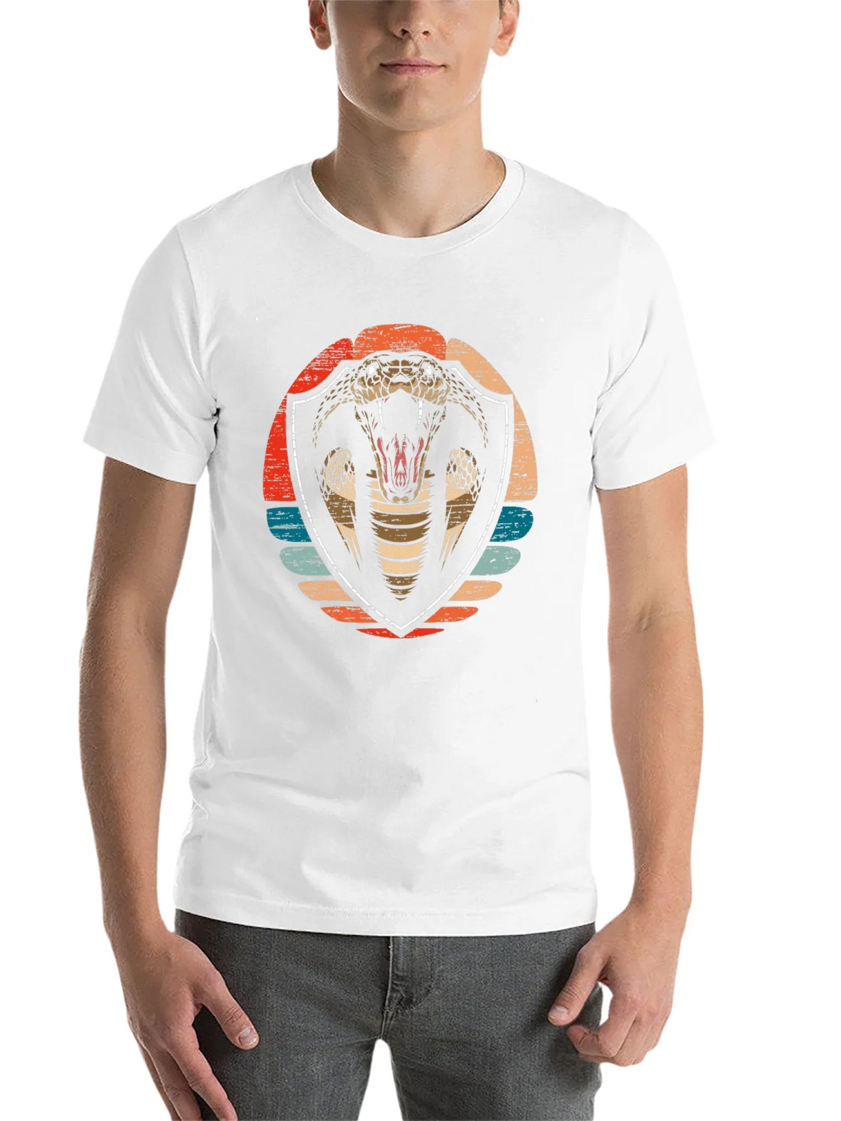 Cobra Graphic Tee - Retro Shield Design Soft Cotton product image 10