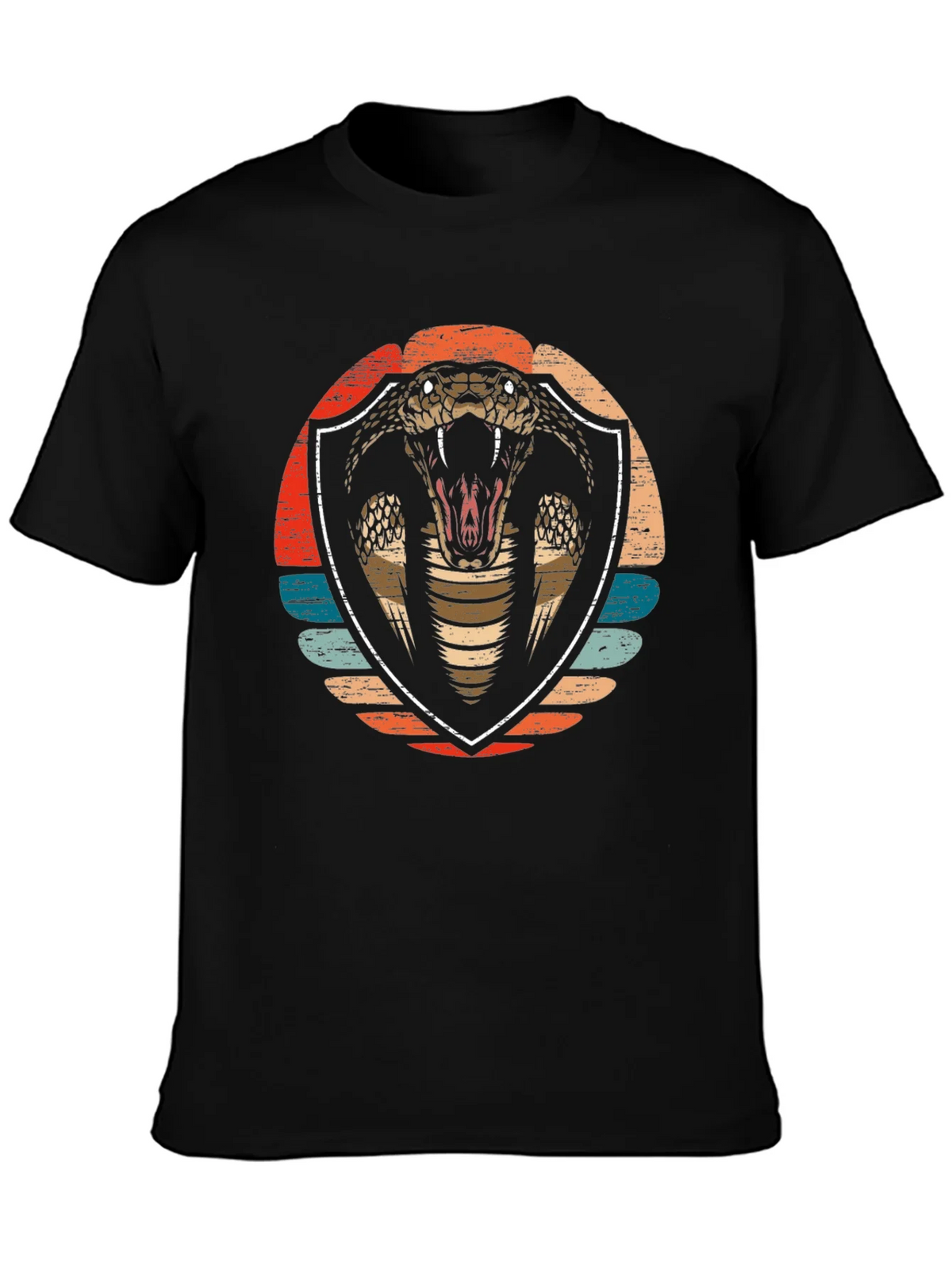 Cobra Graphic Tee - Retro Shield Design Soft Cotton product image 3