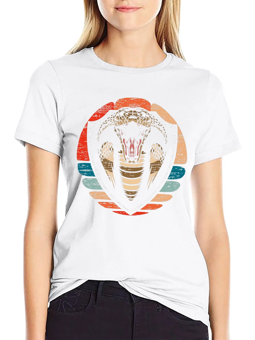 Cobra Graphic Tee - Retro Shield Design Soft Cotton product image 8