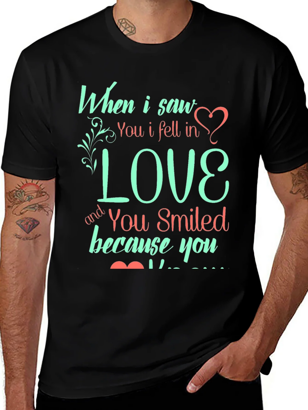 Love Quote Graphic Print Tee - Black T-Shirt product image 1