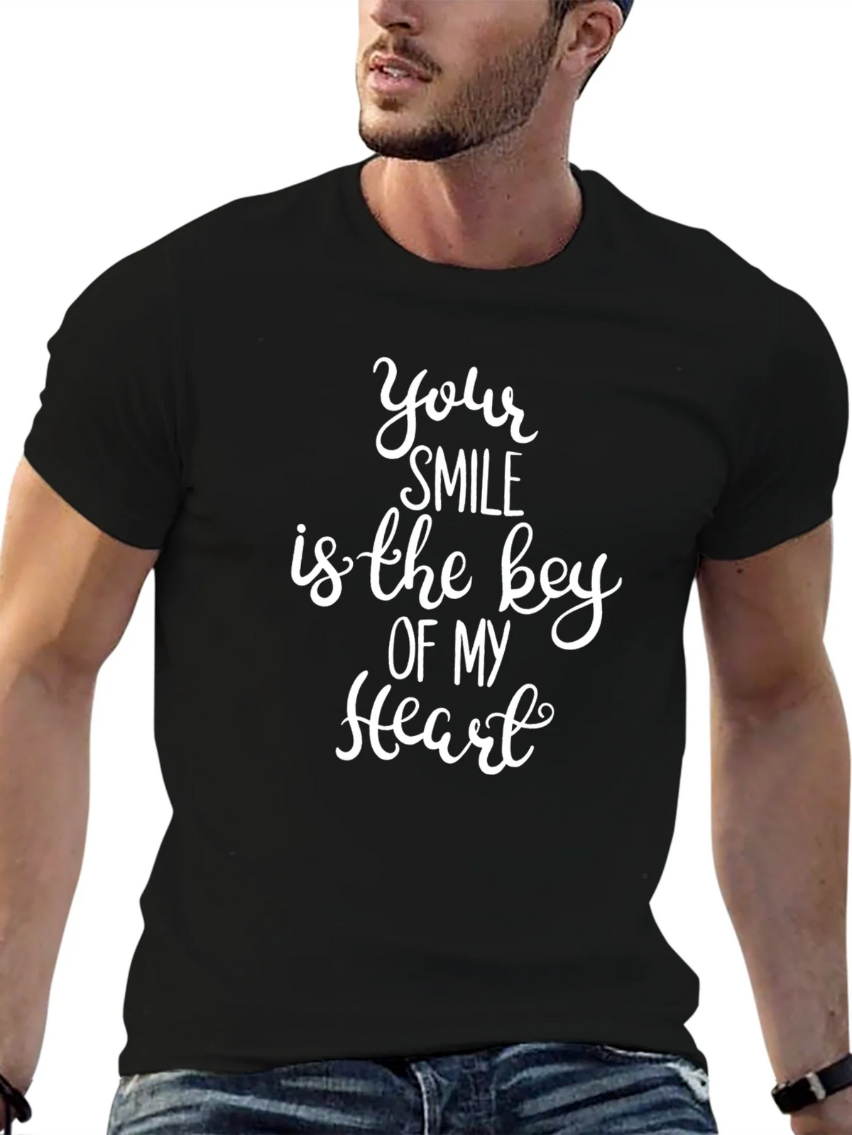 Your Smile is the Key of My Heart Graphic T-Shirt product image 6