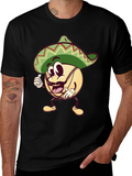 Baseball Man Sombrero Black T-Shirt product image 1