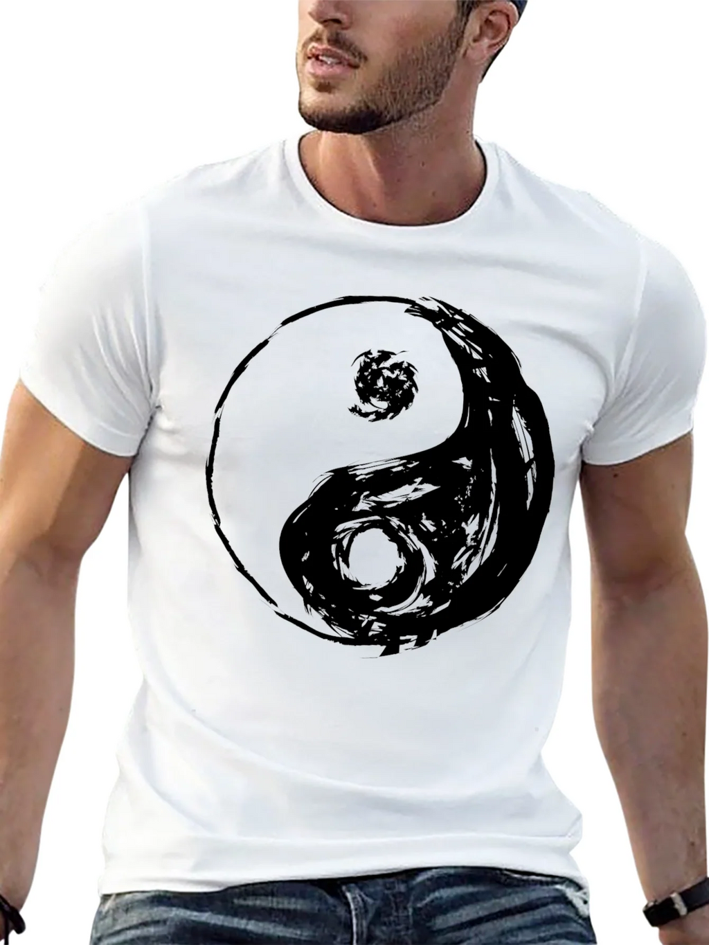 Yin Yang Graphic Tee - Black Comfort Fit product image 12