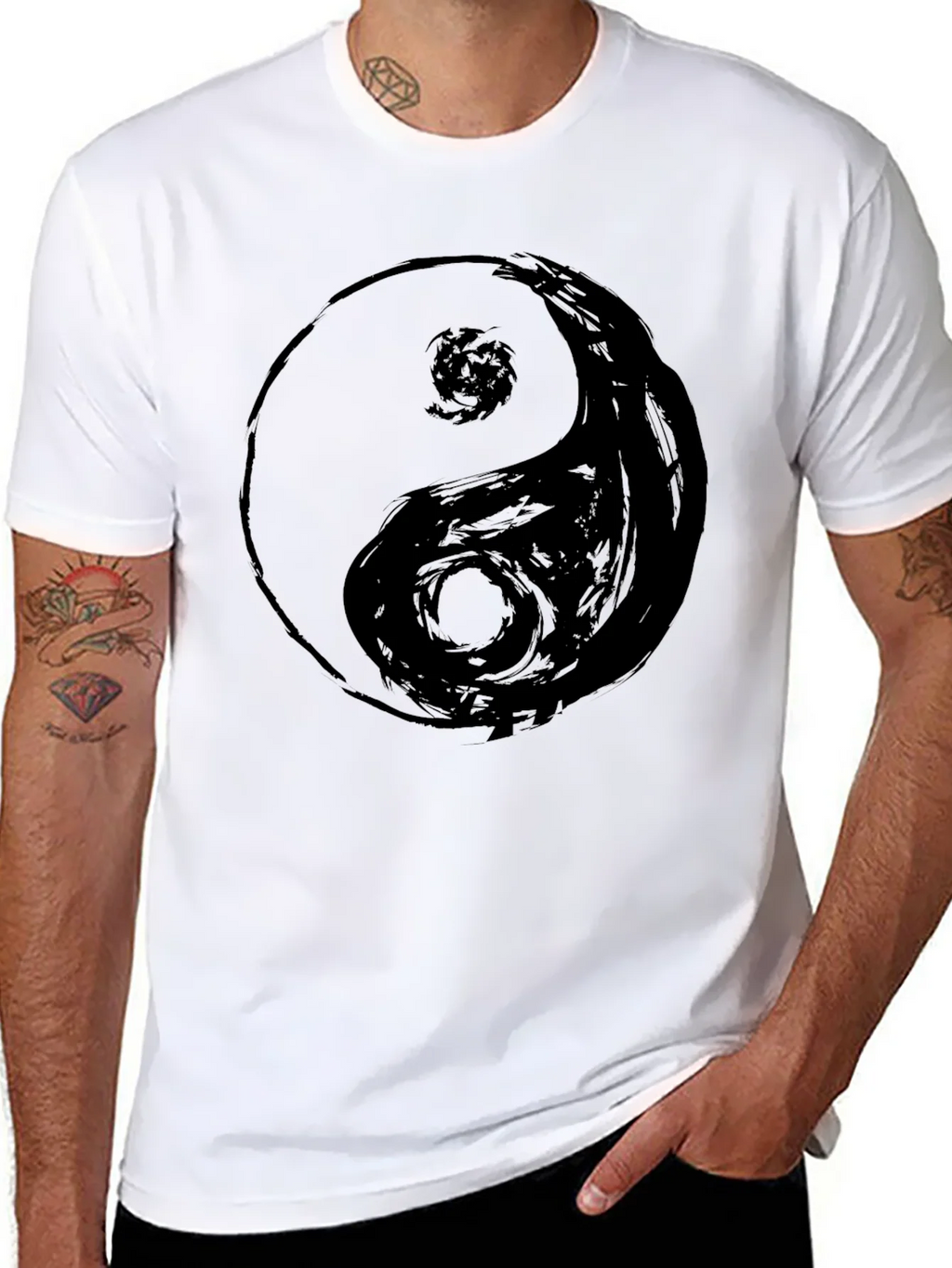 Yin Yang Graphic Tee - Black Comfort Fit product image 7