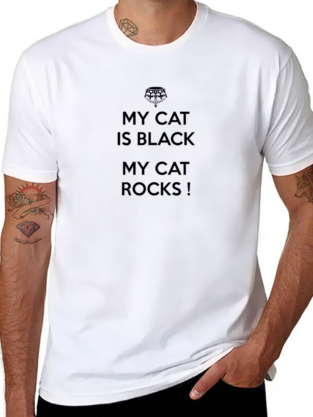 Black Cat Rocks Graphic Tee - Mens product image 7