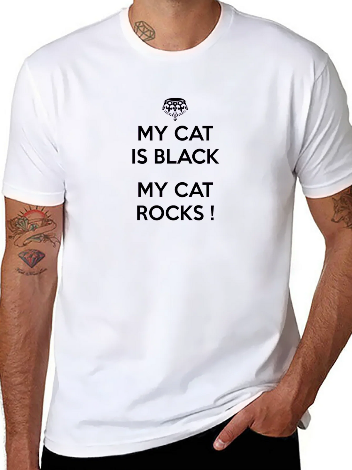 Black Cat Rocks Graphic Tee - Mens product image 7