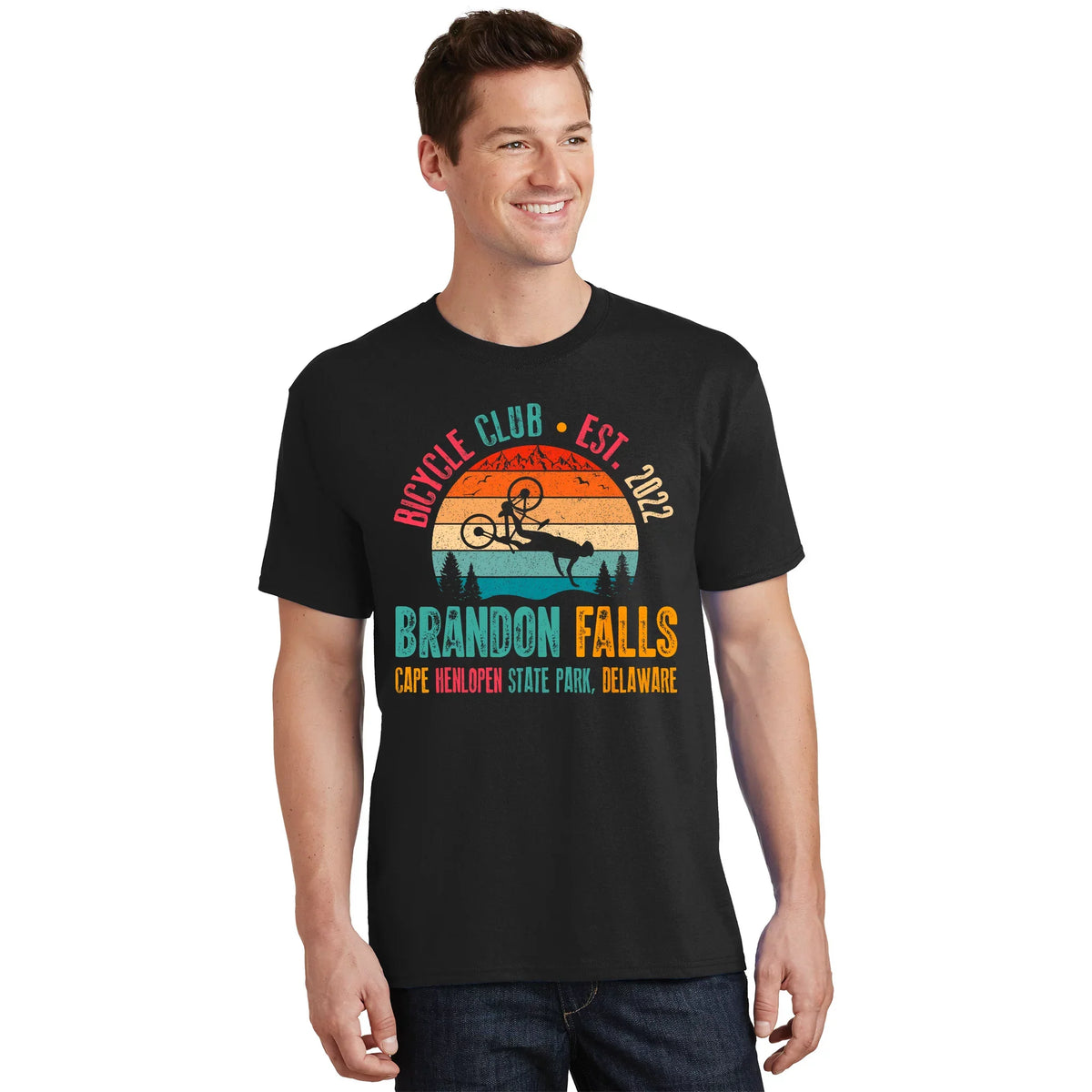 Brandon Falls Bicyle Club Retro Biden Bike T-Shirt product image 1