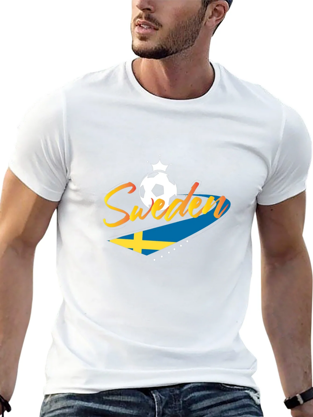 Sweden Soccer T-Shirt - Black Jersey for Fans product image 12