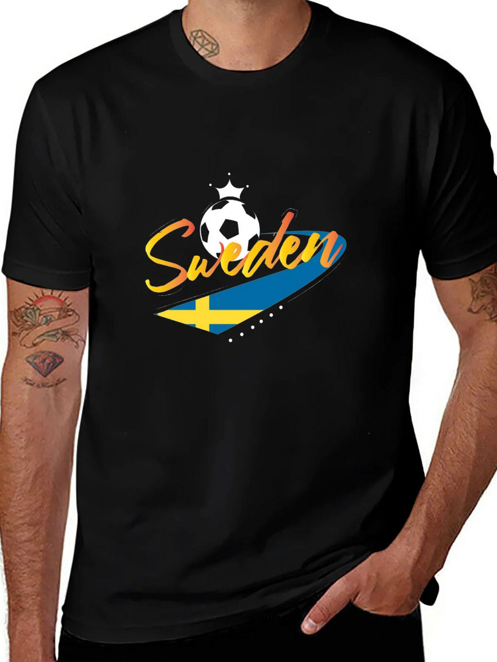 Sweden Soccer T-Shirt - Black Jersey for Fans product image 1