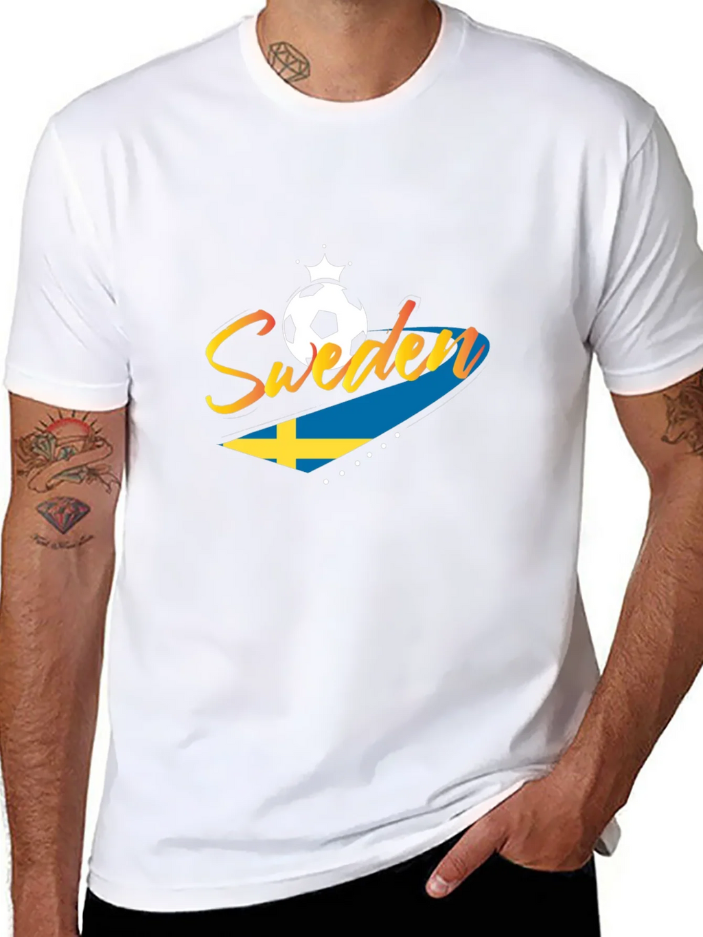 Sweden Soccer T-Shirt - Black Jersey for Fans product image 7