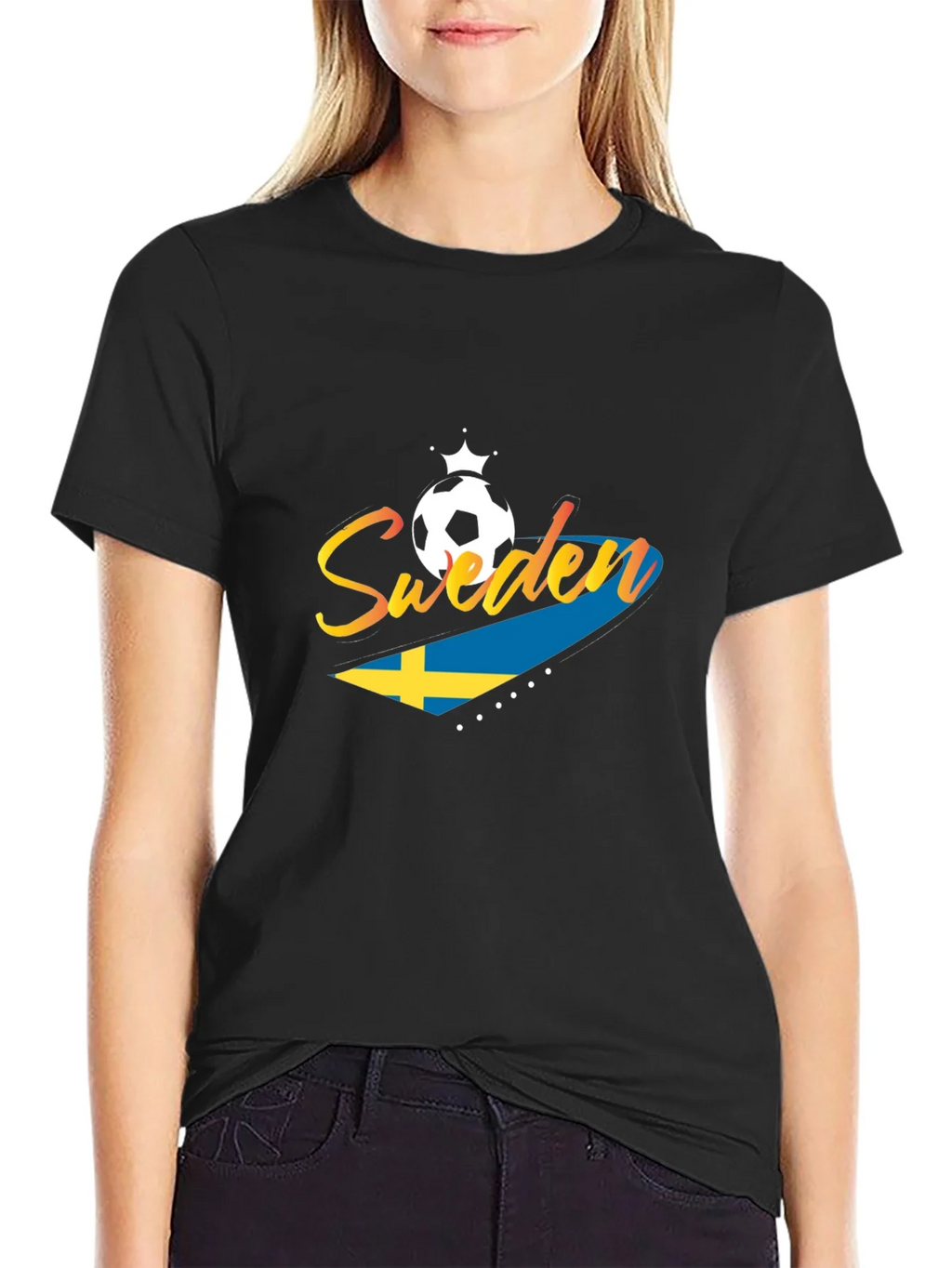 Sweden Soccer T-Shirt - Black Jersey for Fans product image 2