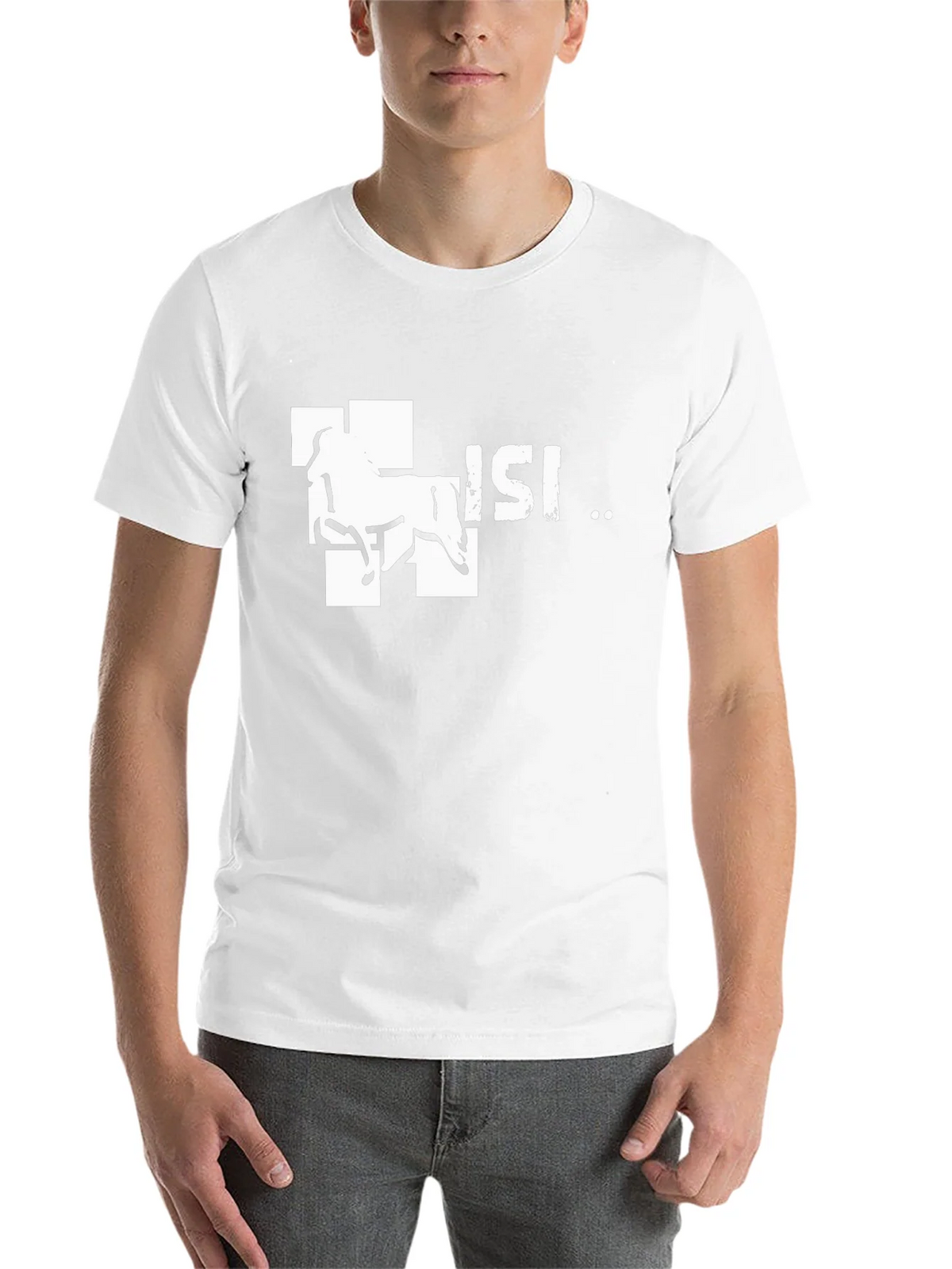 Horse Design Tee - Black Cotton Graphic T-Shirt product image 10