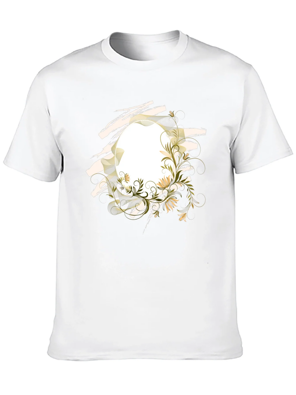 Floral Circle Graphic Tee - Modern Black T-Shirt product image 9