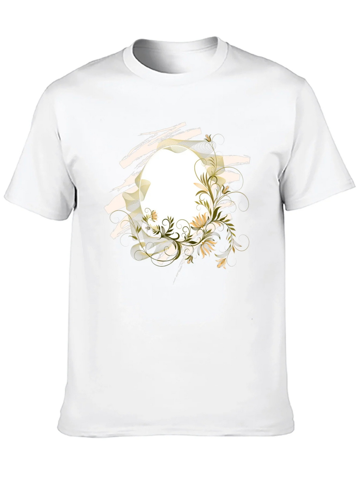 Floral Circle Graphic Tee - Modern Black T-Shirt product image 9