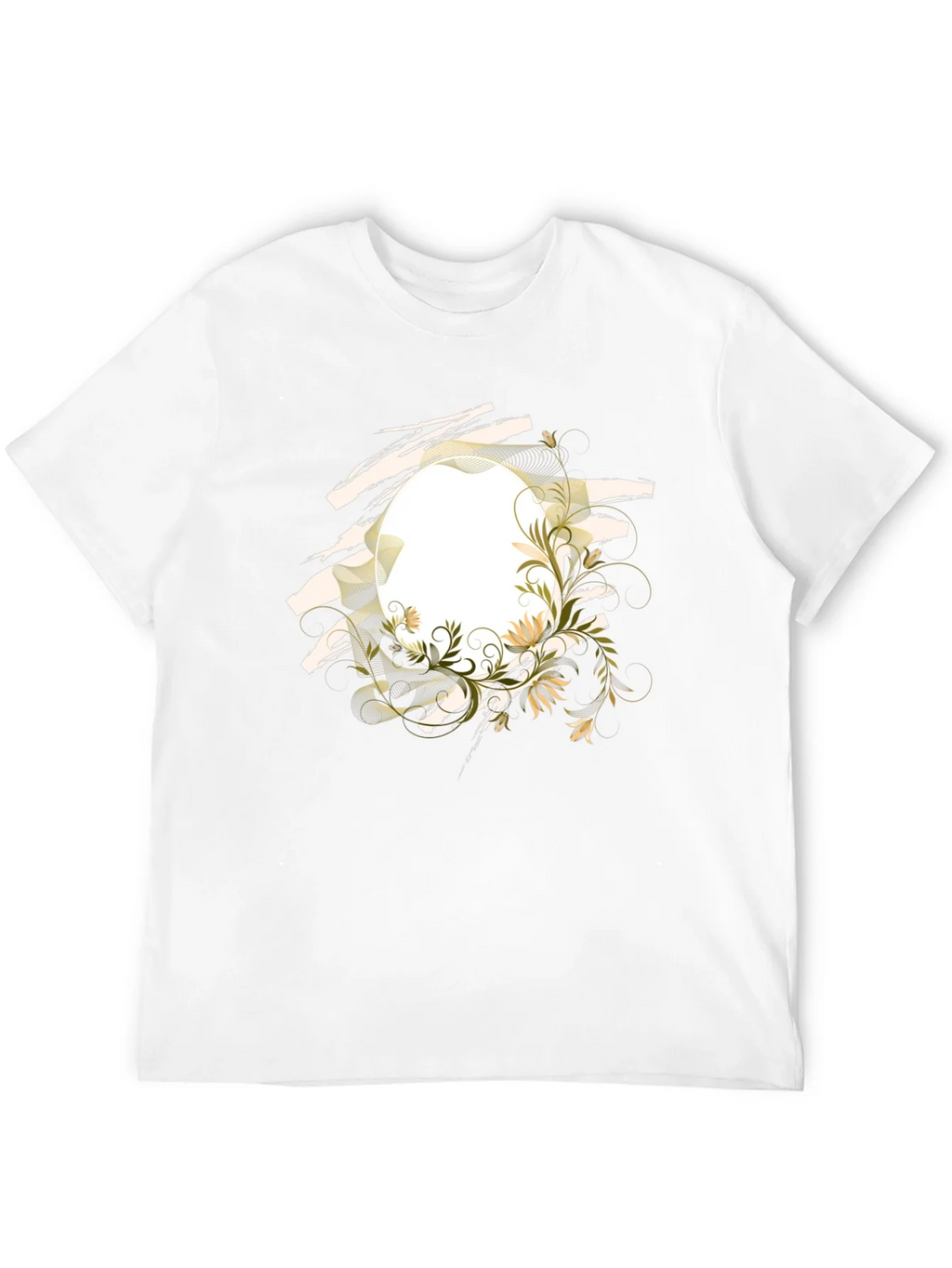 Floral Circle Graphic Tee - Modern Black T-Shirt product image 11