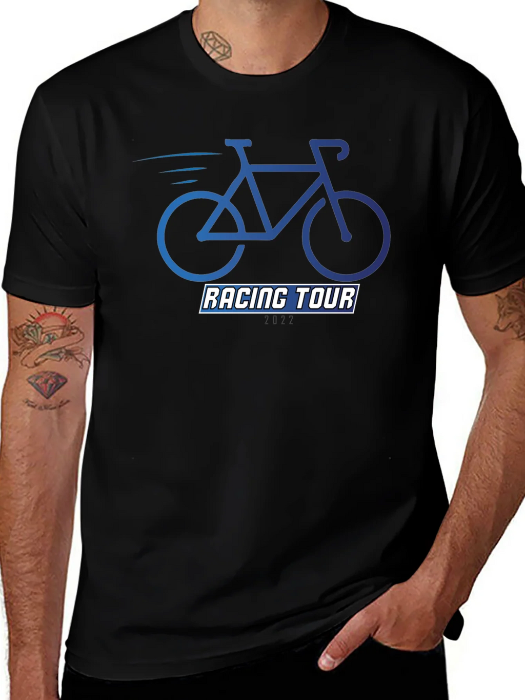 Racing Tour Bike Graphic Tee - Stylish & Comfortable product image 1