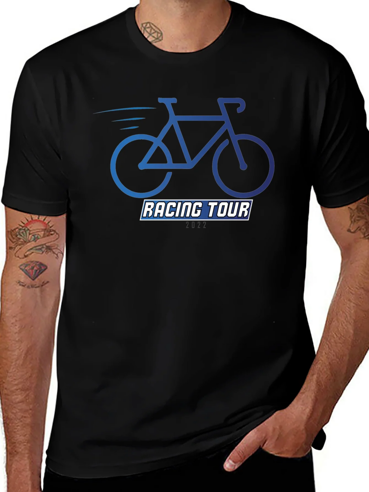 Racing Tour Bike Graphic Tee - Stylish & Comfortable product image 1