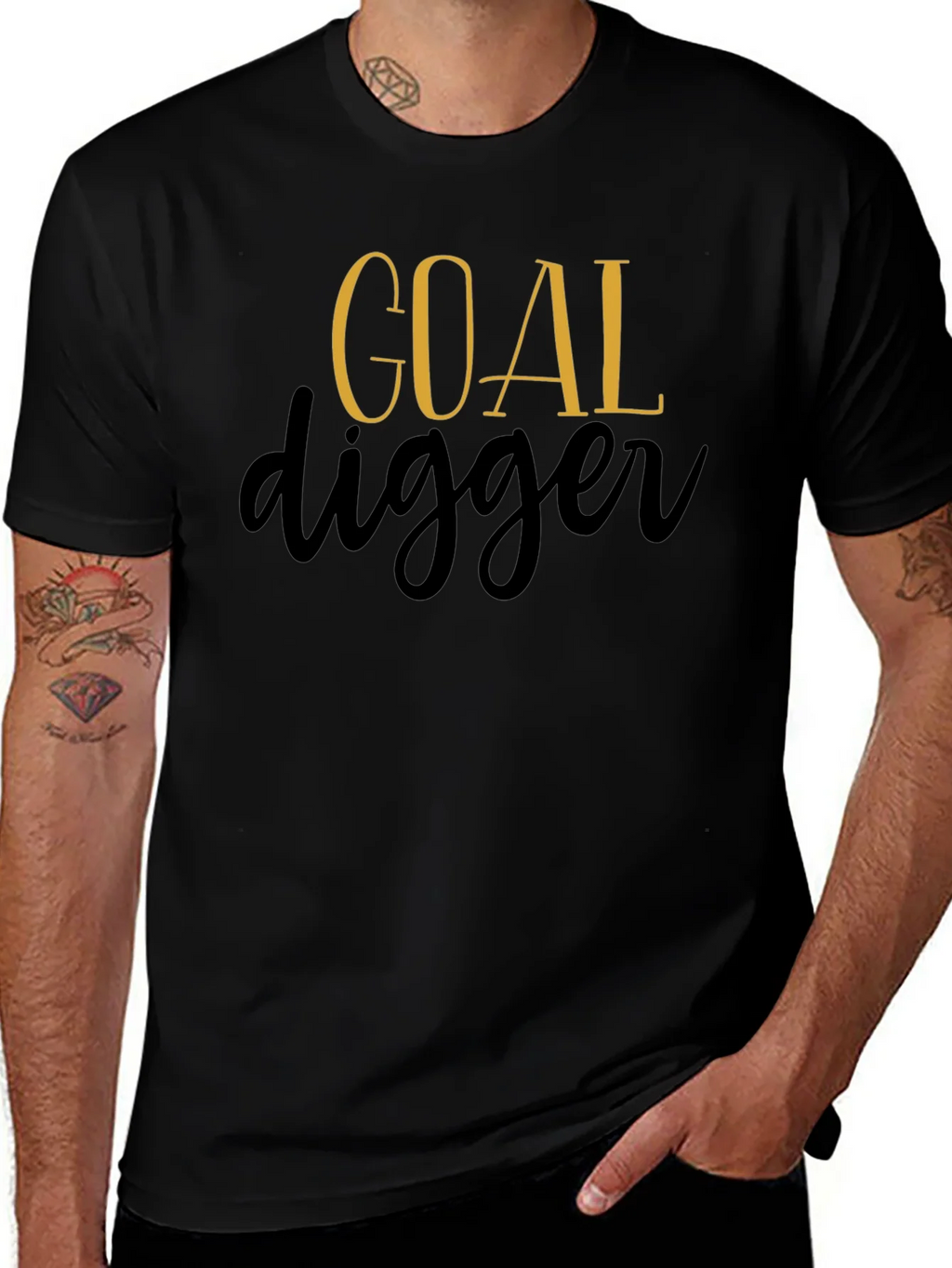 Goal Digger Graphic Tee - Black Cotton product image 1