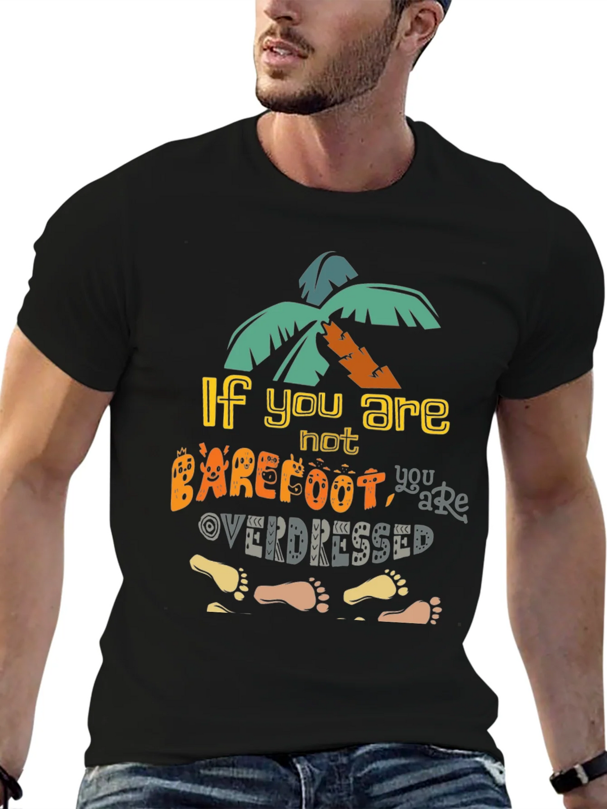Barefoot Overdressed Graphic Tee - Island Vibes T-Shirt product image 6