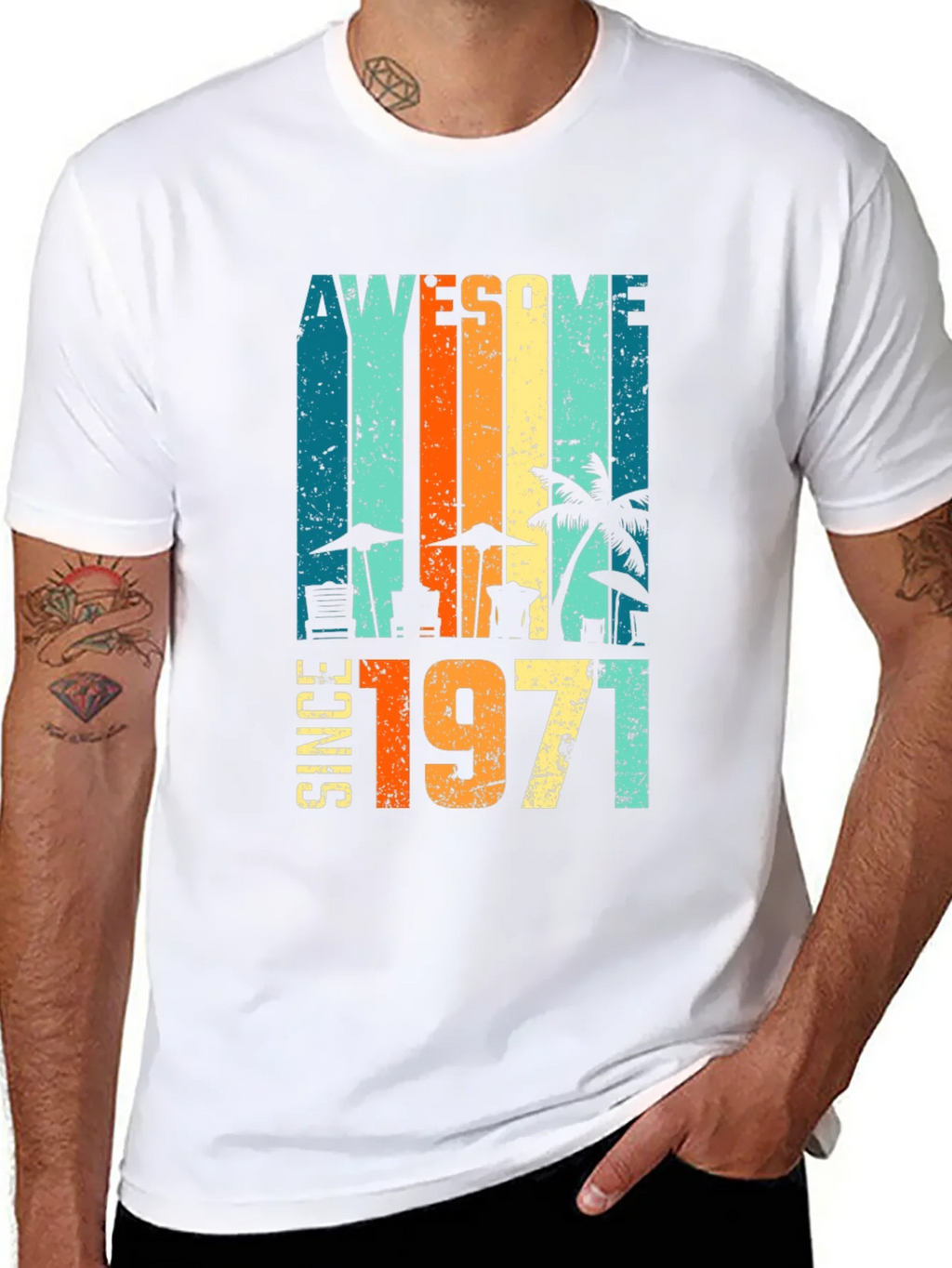 Awesome Since 1971 Retro T-Shirt product image 7