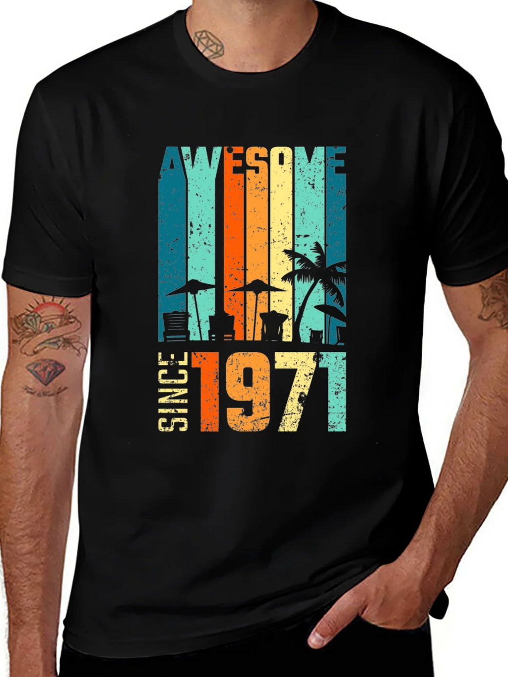 Awesome Since 1971 Retro T-Shirt product image 1