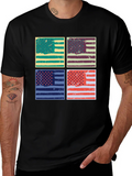 Retro American Flag Graphic T-Shirt - Patriotic Style product image 1