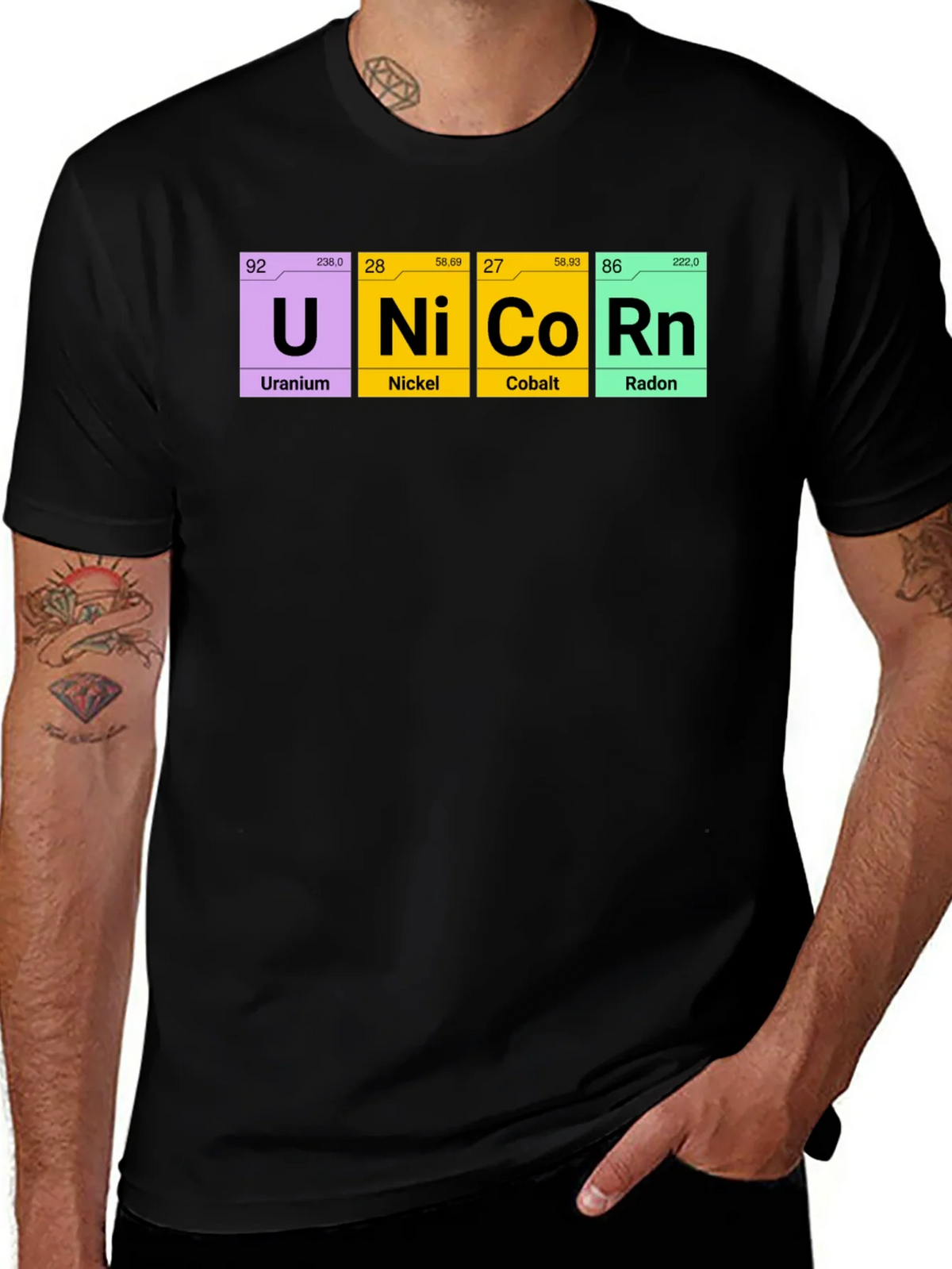 Unicorn Periodic Table Elements T-Shirt product image 1