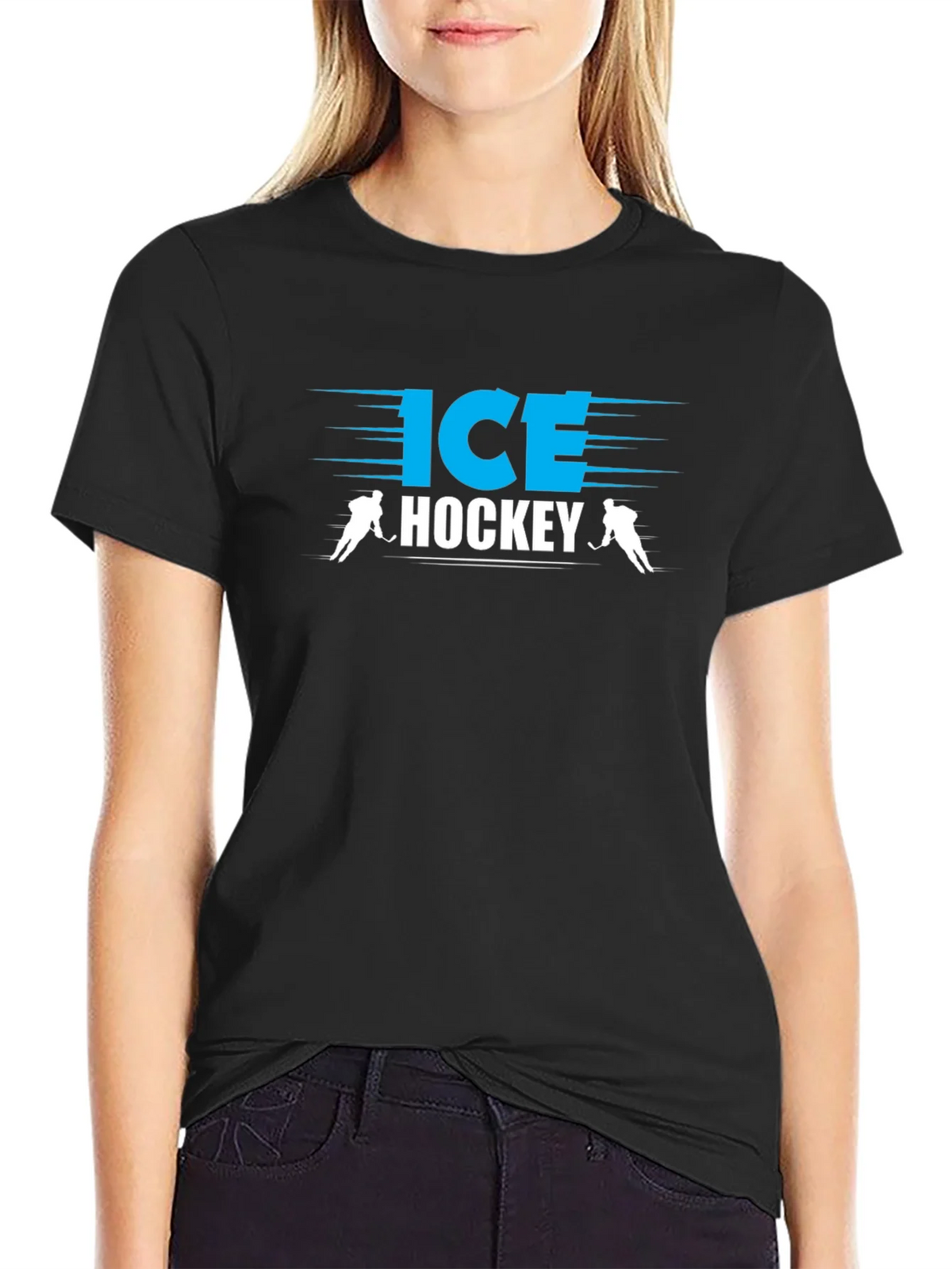 Ice Hockey Black T-Shirt product image 1