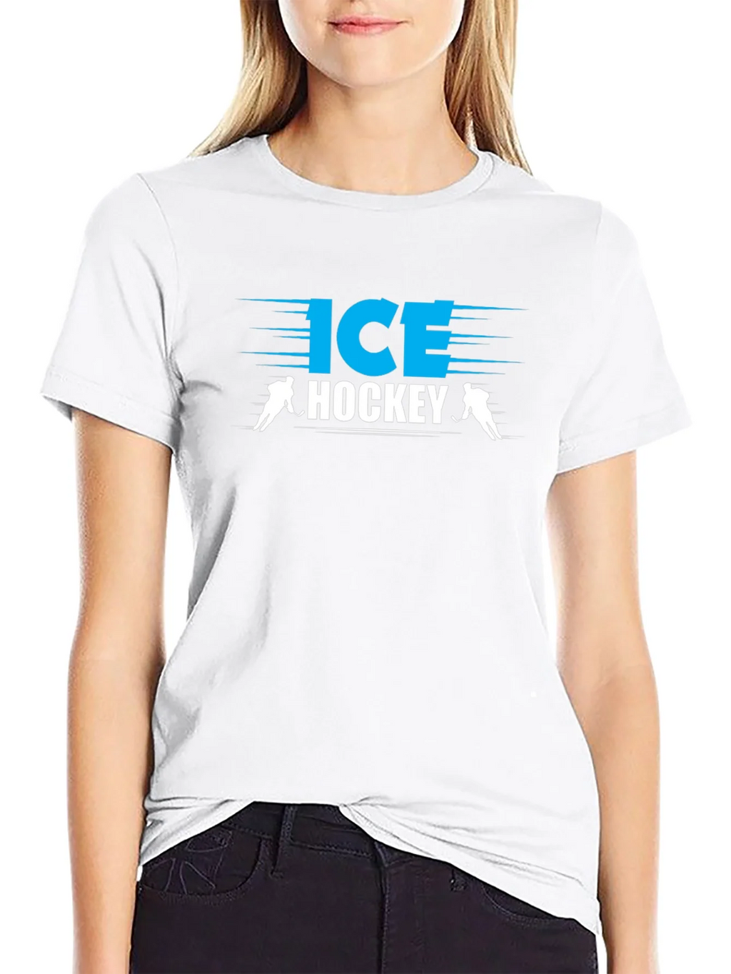 Ice Hockey Black T-Shirt product image 5