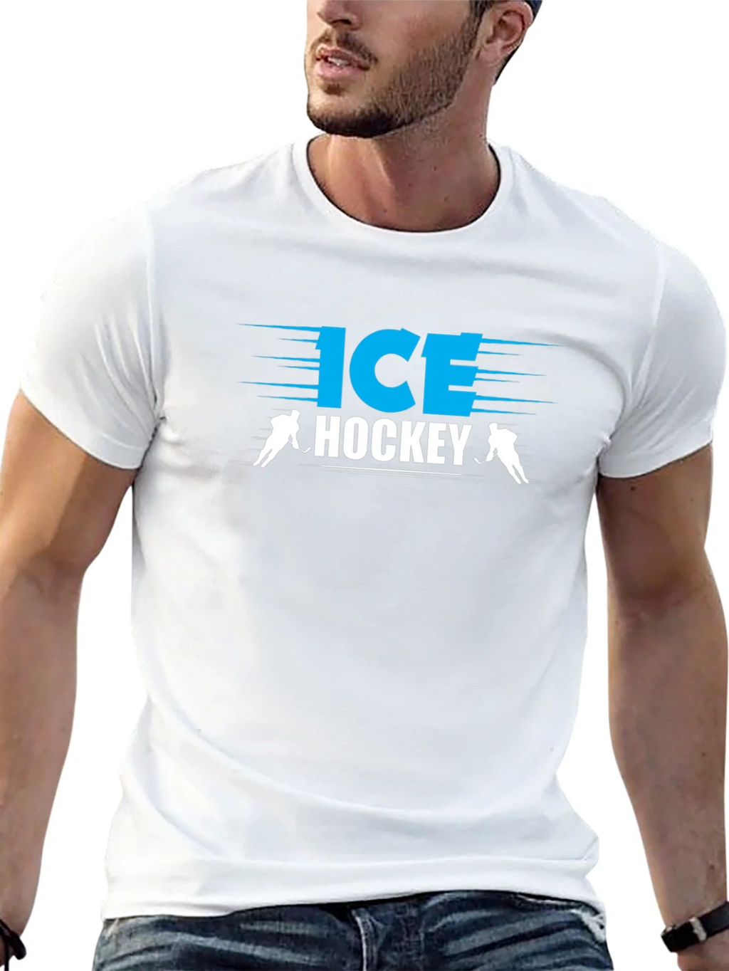 Ice Hockey Black T-Shirt product image 9