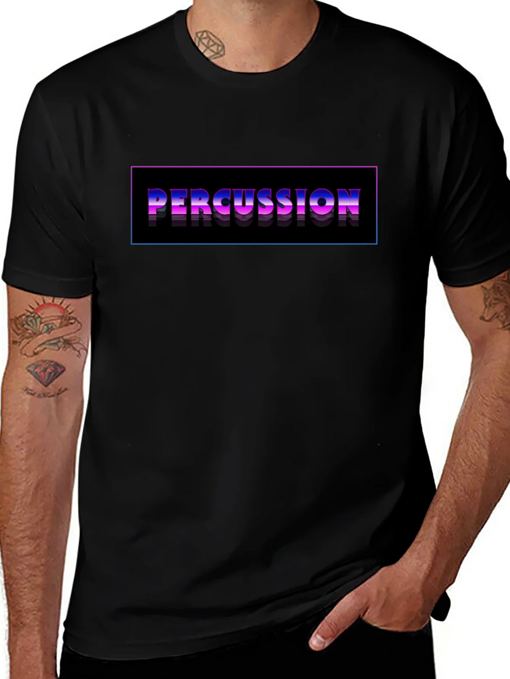 Percussion Graphic Black T-Shirt product image 1