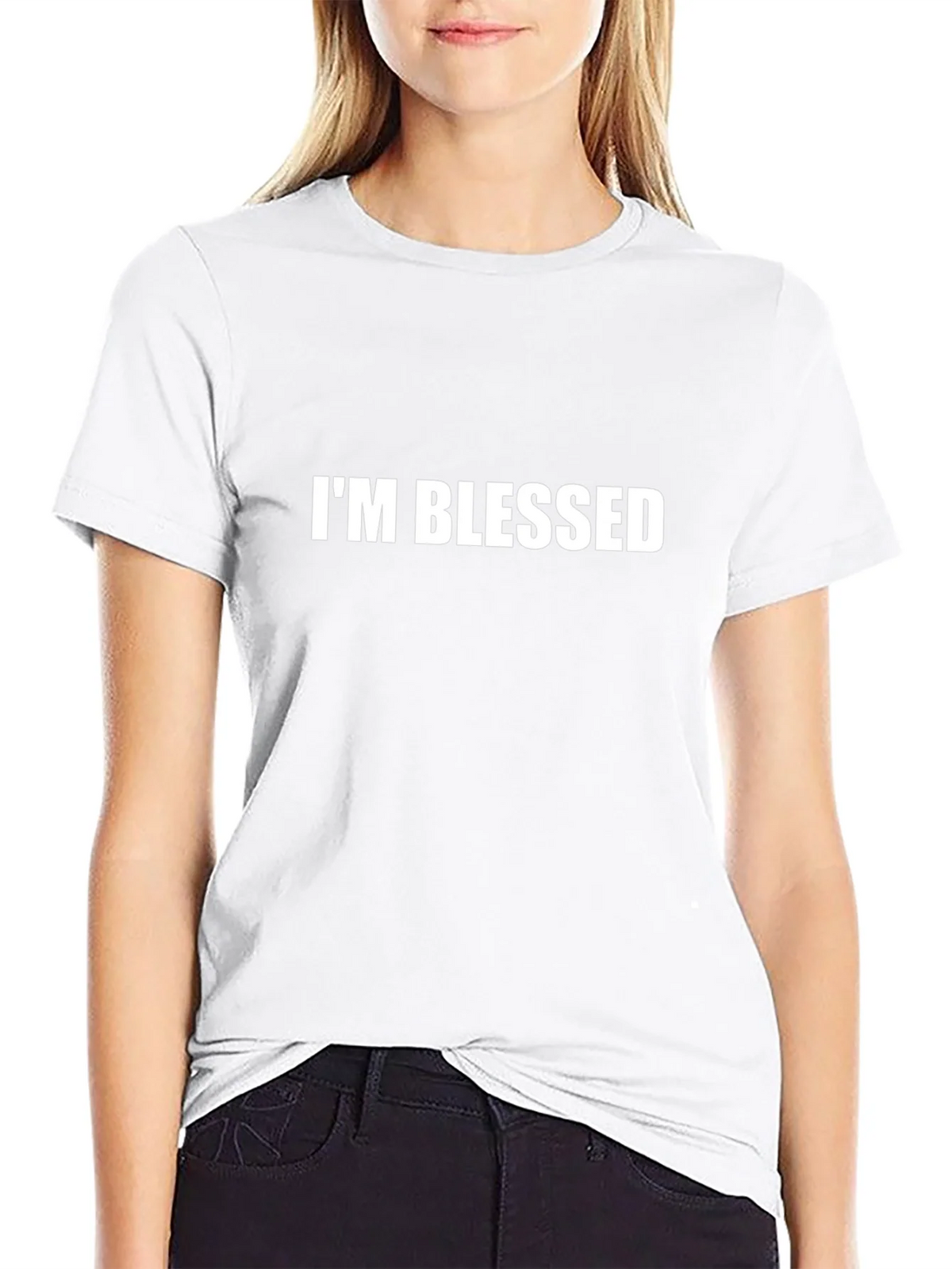 Im Blessed Graphic Tee - Black Cotton Comfort product image 8