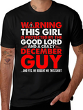 Warning Protected by Good Lord & Crazy December Guy T-Shirt product image 1