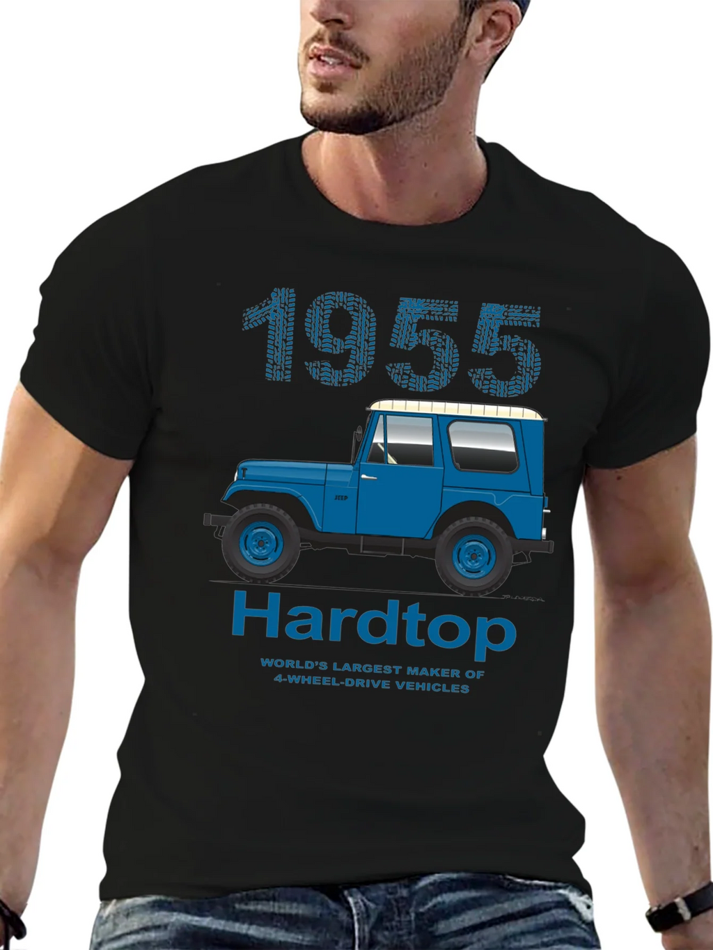 1955 Hardtop T-Shirt: Classic Jeep Design product image 6