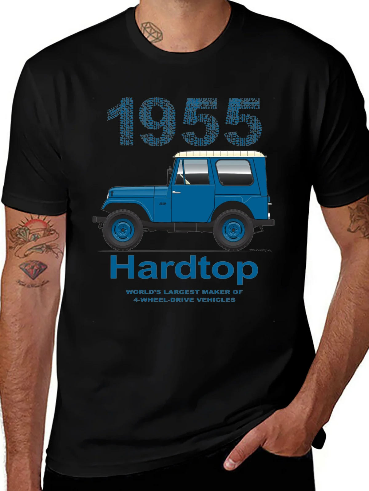 1955 Hardtop T-Shirt: Classic Jeep Design product image 1