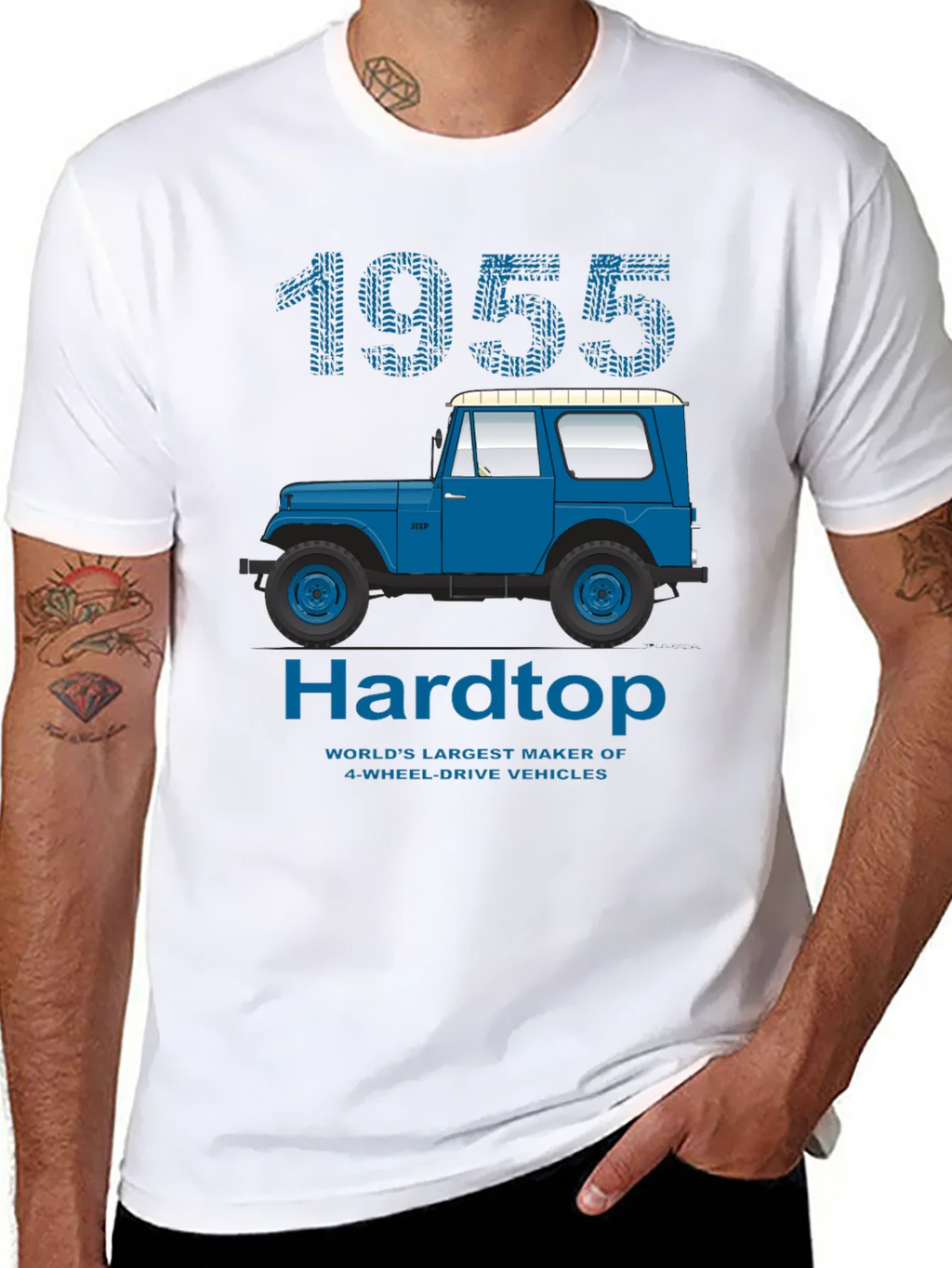 1955 Hardtop T-Shirt: Classic Jeep Design product image 7