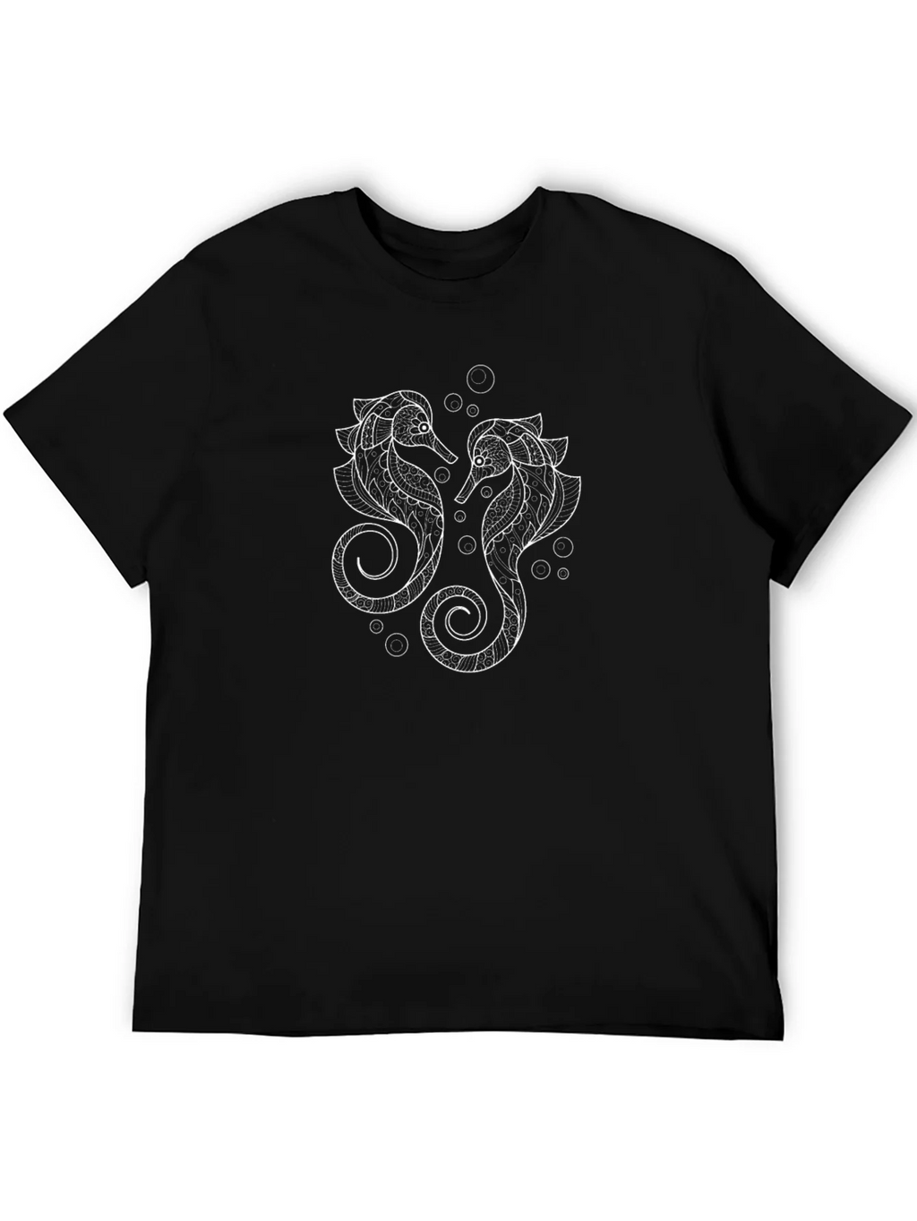 Seahorse Graphic Black T-Shirt - Sea Life Tee product image 5