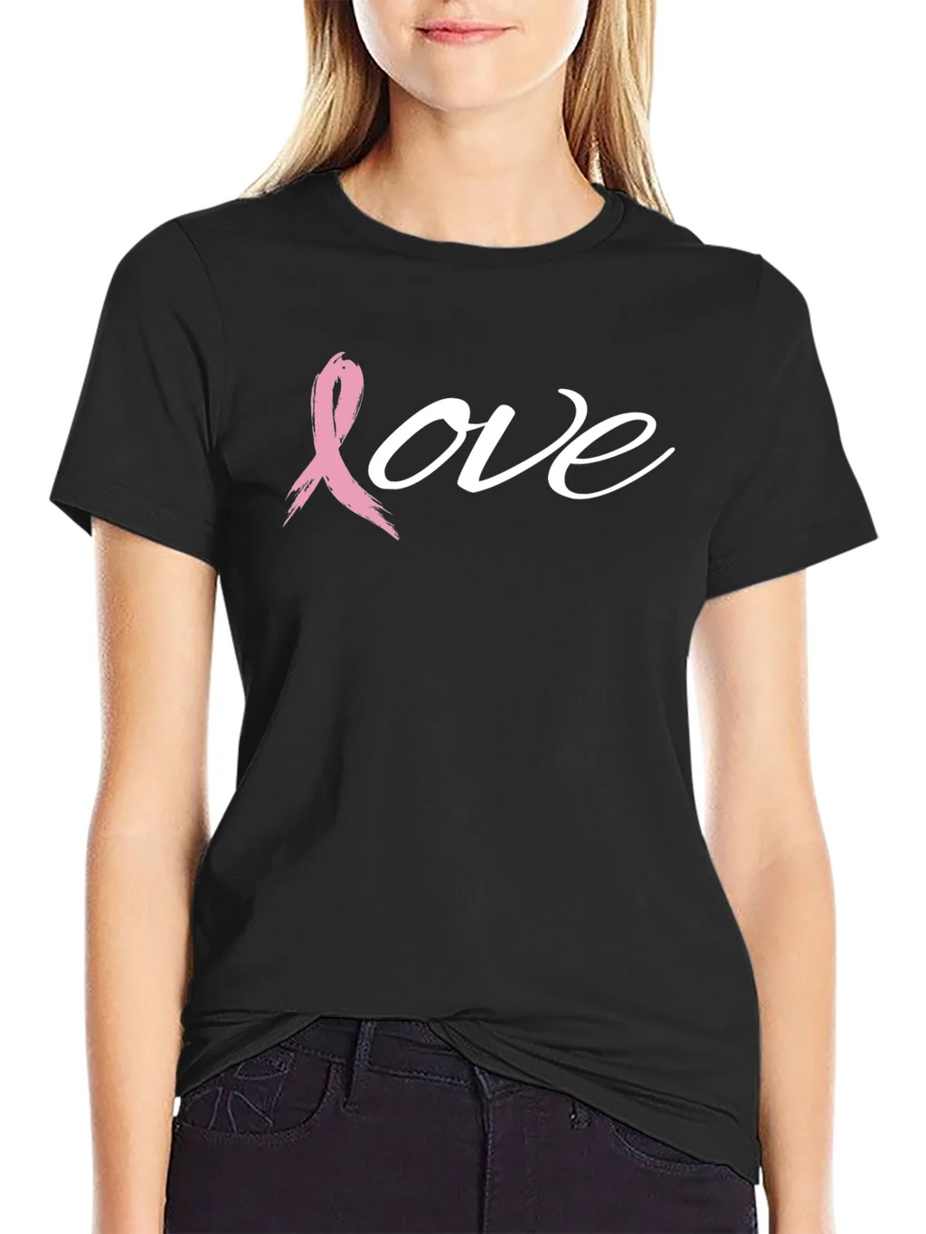 Love Breast Cancer Awareness Ribbon T-Shirt product image 2