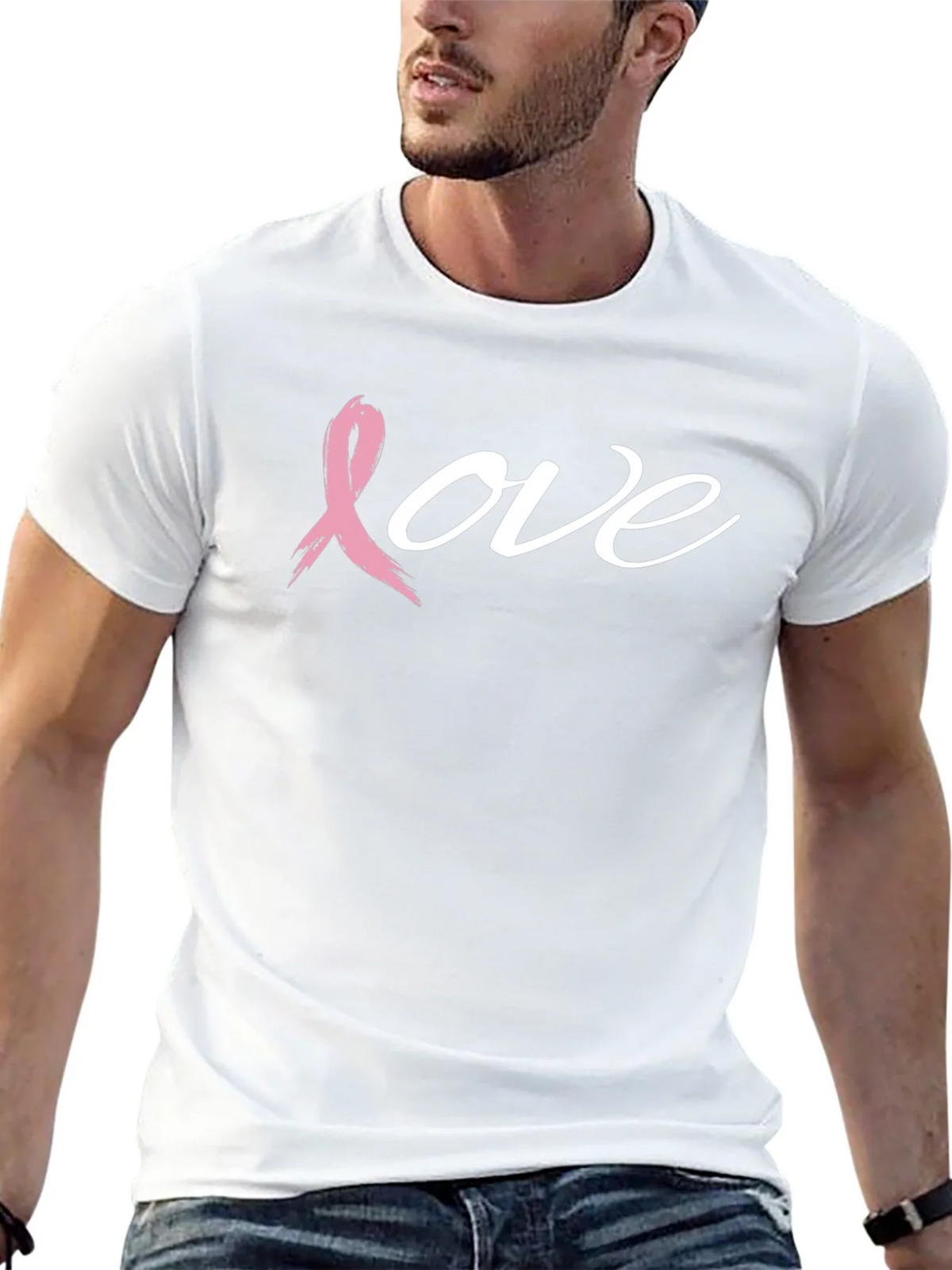 Love Breast Cancer Awareness Ribbon T-Shirt product image 12