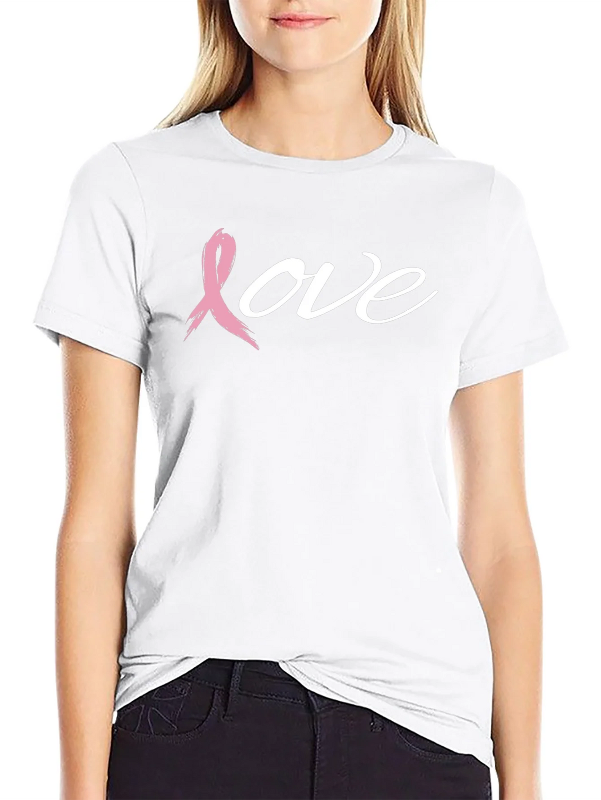 Love Breast Cancer Awareness Ribbon T-Shirt product image 8