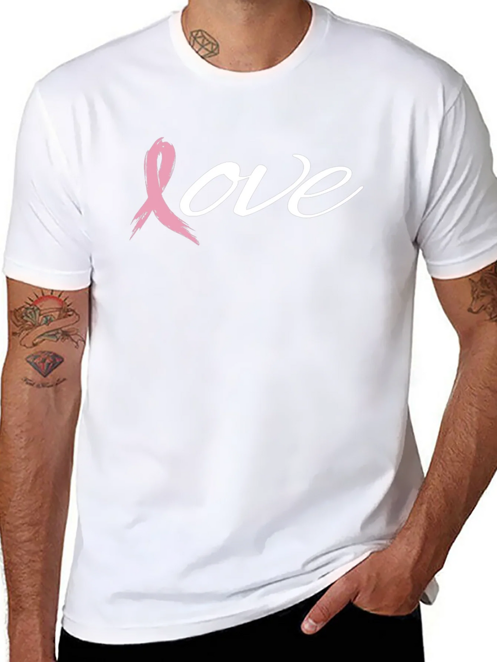 Love Breast Cancer Awareness Ribbon T-Shirt product image 7