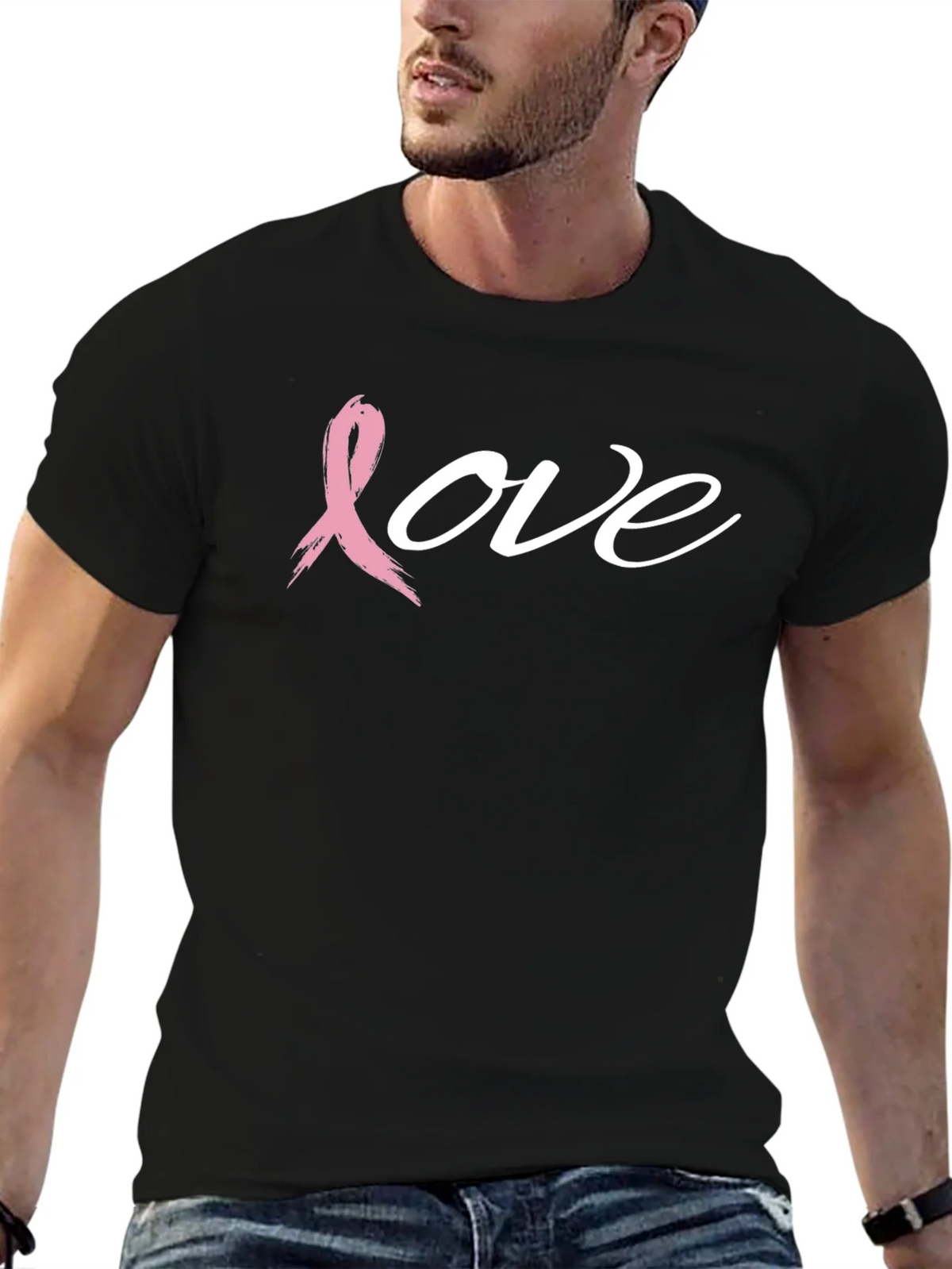 Love Breast Cancer Awareness Ribbon T-Shirt product image 6